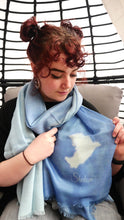 Load image into Gallery viewer, Peace scarf - blue